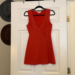 Red button Mini Dress
